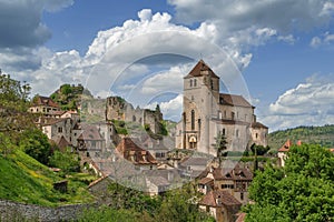 View of Saint-Cirq-Lapopie, France