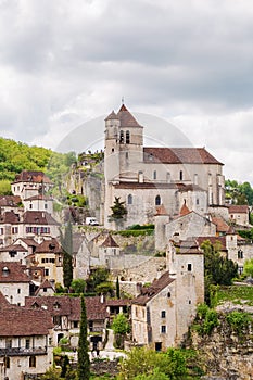 View of Saint-Cirq-Lapopie, France