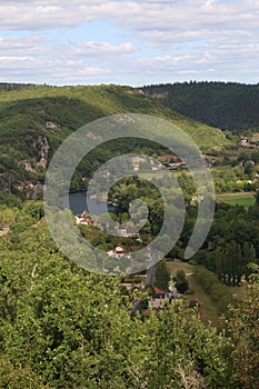 View of Saint Cirq Lapopie , The Lot, Dordogne Valley