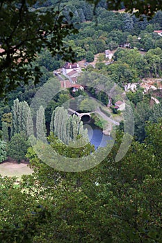 View of Saint Cirq Lapopie , The Lot, Dordogne Valley