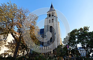 View of Saint Germain des-Pres, oldest church in Paris