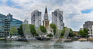 View of Saint Mary`s church in Battersea, London