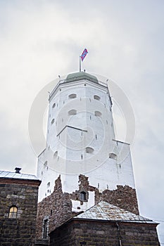 View of  The Saint Olav Tower, Vyborg Castle, Russia