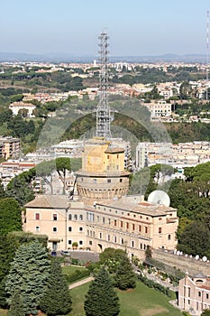 View from Saint Peter's Basilica at Vatican Radio Buildings