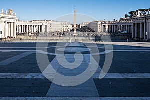 View of Saint Peter\'s Square from St. Peter\'s Basilica in Vatican City, Rome