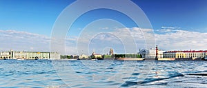 View of Saint Petersburg from Neva river.