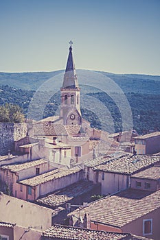 View of Saint Saturnin d Apt, Provence, France