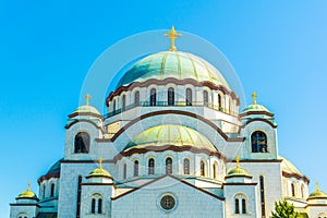 View of the saint sava cathedral in Belgrade, Serbia