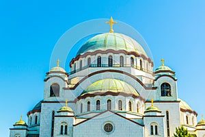 View of the saint sava cathedral in Belgrade, Serbia