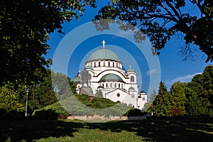 View of the saint Sava cathedral in Belgrade, Serbia