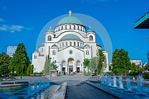 View of the saint sava cathedral in Belgrade, Serbia