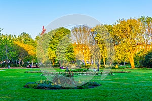 View of the Saint Stephen's Green park in Dublin, Ireland