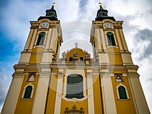 View on the Saint stephens Basilica in Szekesfehervar