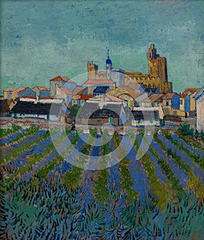 View of Saintes-Maries-de-la-Mer by Vincent Van Gogh photo