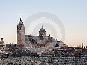 View of the Salamanca cathedral photo