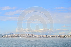 View of salamis island city. Athens, Greece