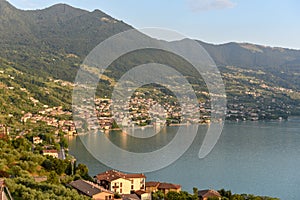 View at Sale Marasino on Iseo Lake, Italy