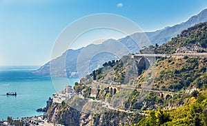 View of Salerno and the Gulf of Salerno Italy photo