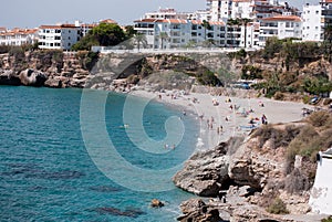 View of the Salon beach in Nerja
