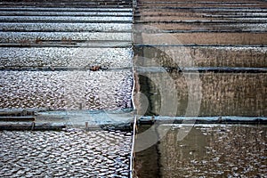 View of Salt evaporation ponds