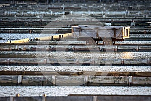 View of Salt evaporation ponds