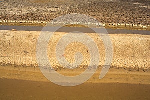 View of Salt evaporation ponds in Secovlje