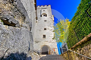 View of Salzburg with Festung Hohensalzburg, Salzburger Land, Au