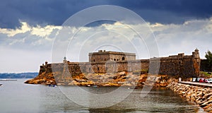 View of San Anton Castle in A Coruna