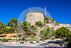 View of San Fernando Castle in Alicante, Spain