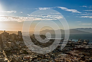 A view of San francisco bay area from Coit Tower