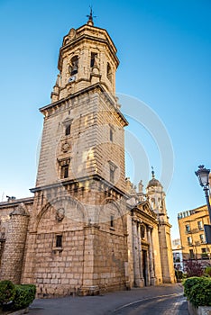 View at the San Ildefonso church in Jaen, Spain