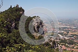 The view on San Marino. Italy.