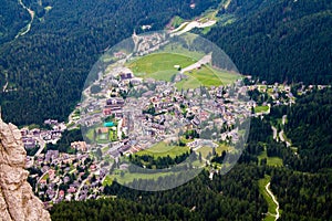 View of San Martino di Castrozza in Italy photo