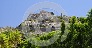 View of San Matteo church builded on the hill in Scicli, a little town in Sicily photo