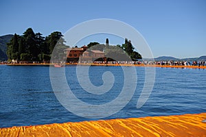 View of San Paolo island from the Floating Piers