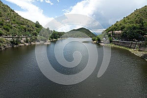 View of San Roque lake from Tren de las Sierras photo