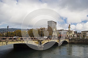 View of the San Sebastian River in Spain photo