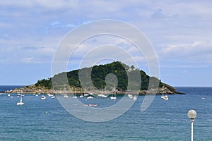 View of San Sebastin located in the mountainous Spanish region of the Basque Country