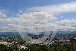 View of San Sebastin located in the mountainous Spanish region of the Basque Country