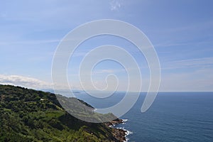 View of San Sebastin located in the mountainous Spanish region of the Basque Country