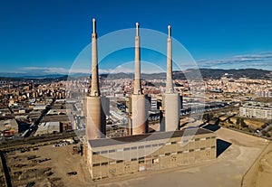 Sand Adria de Besos power thermal station in Barcelona photo