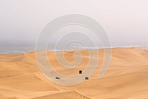 View on the sand dunes near swakopmund and walvis bay