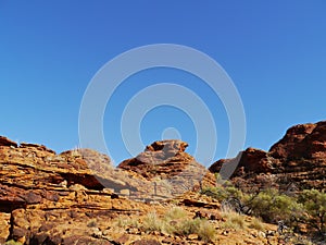 View of the sandstone domes at Kings Canyon