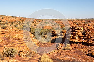 View of the sandstone domes at Kings Canyon, Red Center, Australia