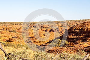 View of the sandstone domes at Kings Canyon, Red Center, Australia