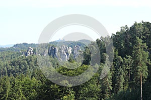 View on sandstone rocks of Hruboskalsko