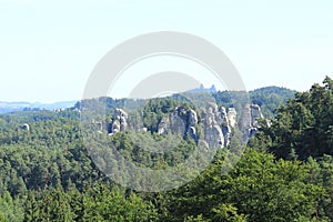 View on sandstone rocks of Hruboskalsko