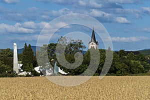 View of Sandweier Baden-Baden with cemetery, church St. Katharina