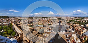 View from Sant Peters Basilica in Vatican - Rome Italy