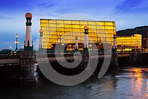 View of Sant Sebastian in evening photo